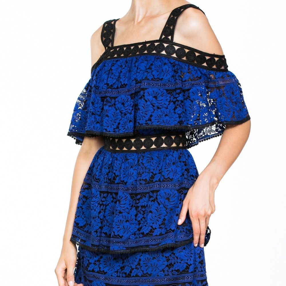 CASUAL LACE UP SLEEVELESS RUFFLE DRESS - Picture 4 of 6